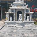 上海芝麻白中国黑石材套墓 花岗岩墓碑
