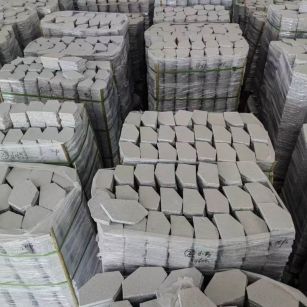 上海芝麻白石材冰裂纹，碎拼。