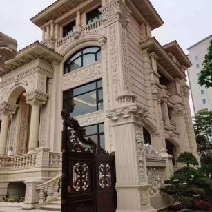 上海黄金麻别墅外墙异形定制