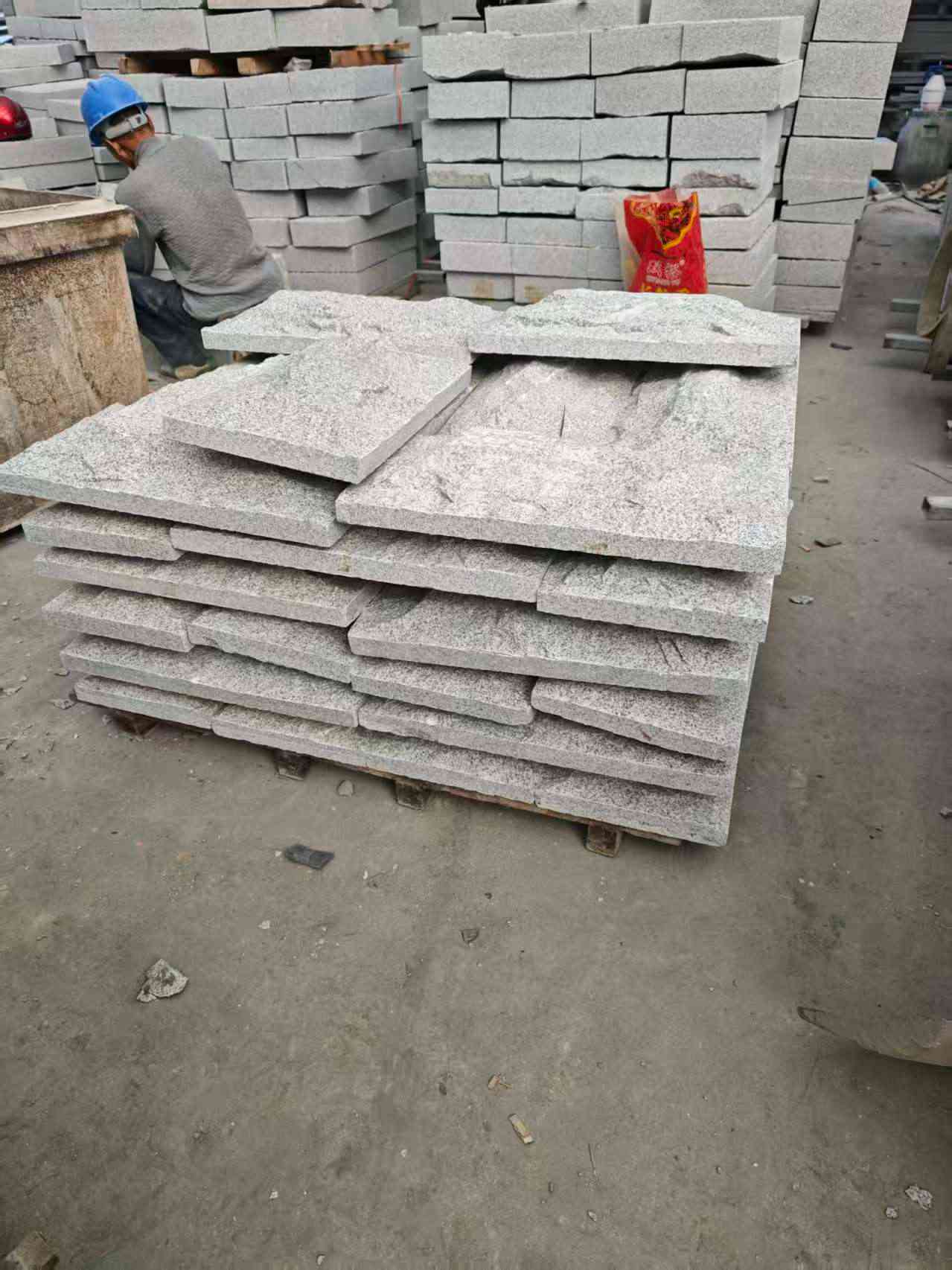 上海芝麻白蘑菇石，自然面